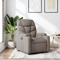 Relaxsessel Stoff Taupe Sessel Mit Relaxfunktion Polstersessel