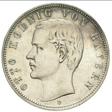 5 Mark Otto K&ouml;nig von Bayern 1901, J&auml;ger 46, vz aus PP