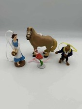 Disney Beauty & The Beast Christmas Tree 🎄 Decorations Set Of 4 Refurbished