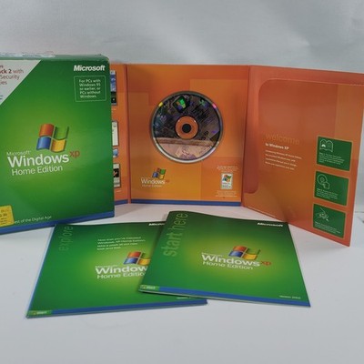 Microsoft Windows XP Home Edition Complete Full Retail Box Version