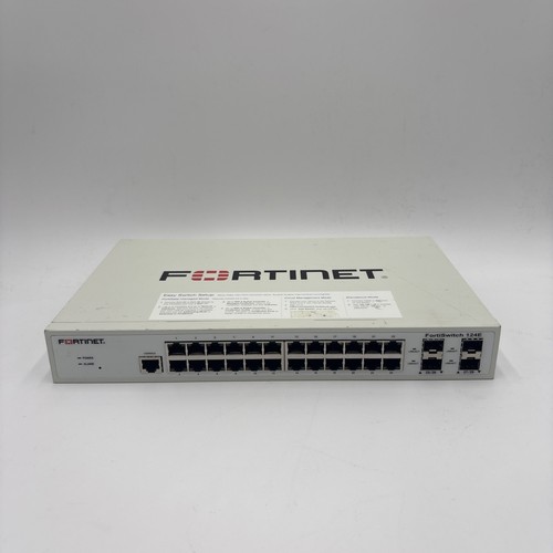 Fortinet FortiSwitch FS-124E 24-Port GbE Managed Switch 4x SFP Fanless Used
