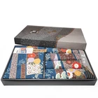 Japanese Zabuton Cushion Covers Set of 5 Traditional Floral Patchwork Design: J