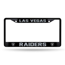 Las Vegas Raiders Black Chrome License Plate Frame For Car Truck