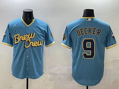 MEN Bob Uecker All Size Jersey S to 5XL Blue Color AB66