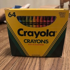 Crayola Crayons 64-Pack with Built-In Sharpener Binney Smith Vintage