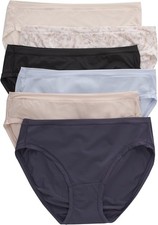 Hanes Women's Microfiber Stretch Underwear Pack, Comfort Flex Fit Bikini