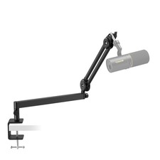 Microphone Boom Arm Low Profile Fully Adjustable Desk Clamp T40LP Black