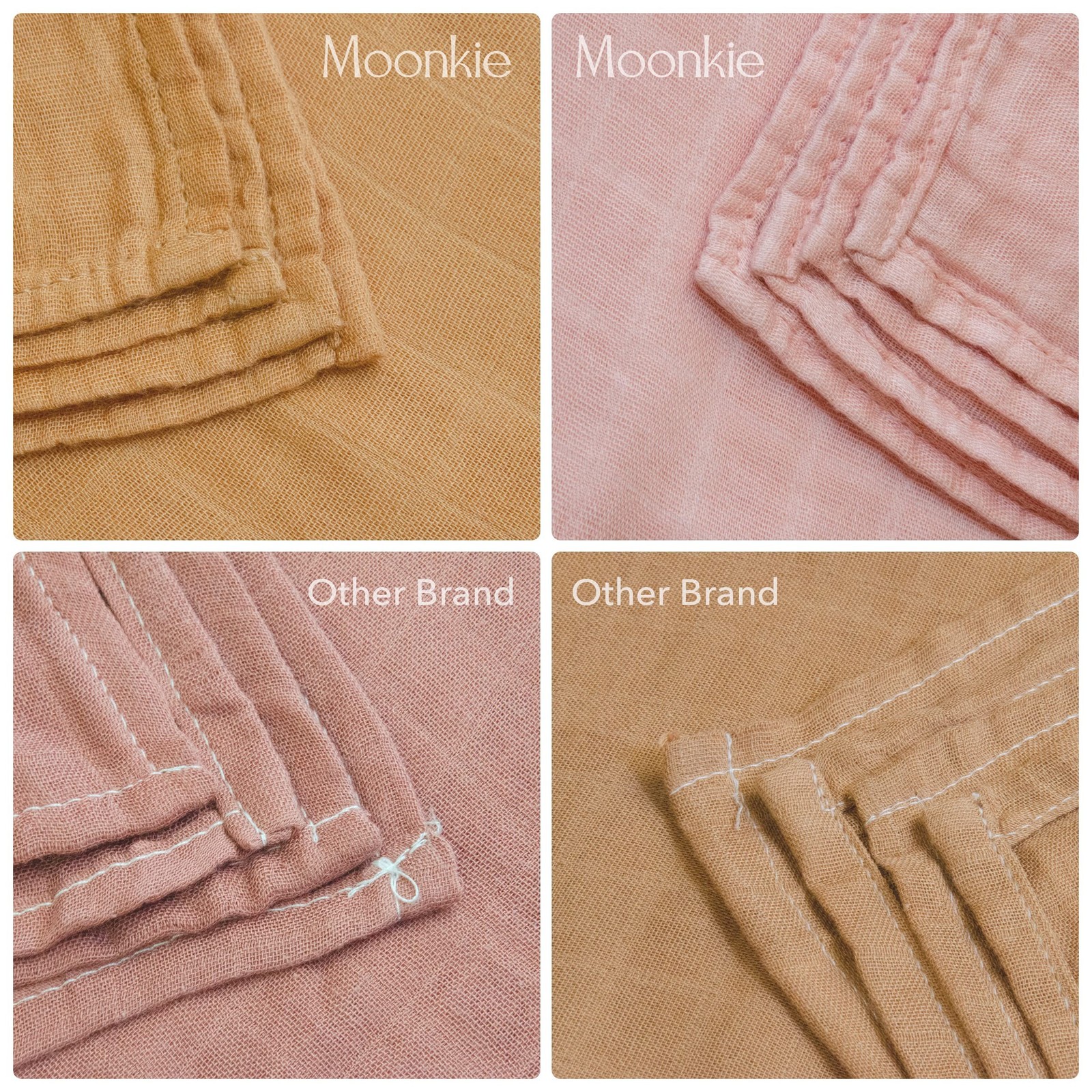 Moonkie Muslin Swaddle Blankets with Pacifier Clip, Soft Baby Blankets for Bo...