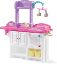 Love & Care Deluxe Baby Doll Nursery Playset for Kids, Compact Changing Station 