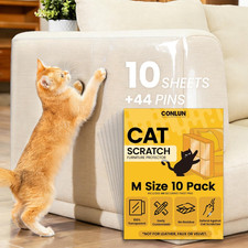 Cat Scratch Furniture Protector-10 Pack Adhesive Couch Protector from Cat Claws