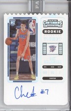 2022-23 Panini Contenders #137 Chet Holmgren Rookie Ticket On Card Autograph 1/1. rookie card picture