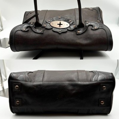 バッグ mulberry Bayswater Turn Lock leather bag Mulberry Bayswater Tote Bag Leather Dark Brown Turnlock Flap | eBay