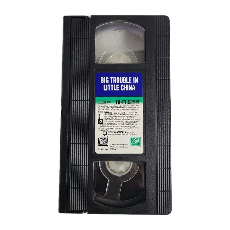 Big Trouble in Little China (VHS, 1996) John Carpenter, Kurt Russell Cult Film! - Image 3 of 3