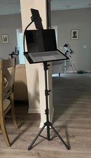 Projector Stand Tripod, Laptop Tripod Stand Height Adjustable with Phone Holder