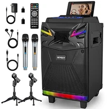 GEYGUY GTSK10-1 KARAOKE MACHINE LIVE STREAMING VOICE MONITORING 10" - BLACK