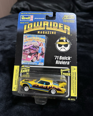 Revell Lowrider Magazine 1971 Buick Riviera 1:64 Diecast Opening Trunk Yellow