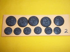 1912-18 USMC ENLISTED SERVICE & CAMPAIN UNIFORM BUTTON SET #2 WATERBURY QTY11