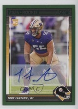 2024 Score Rookies Green Signatures Troy Fautanu #333 Auto wc7