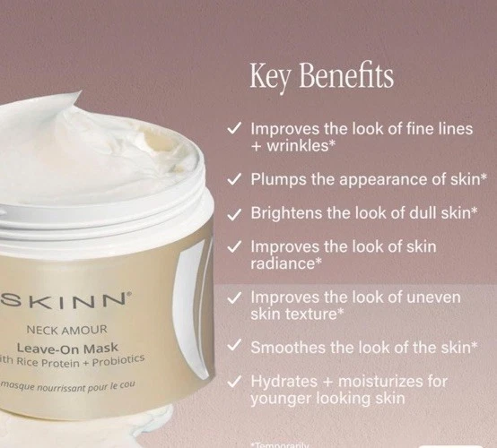 SKINN COSMETICS Neck Armor Leave On Neck Mask Cream Jumbo Size-8 oz/237 ml - Image 2 of 3