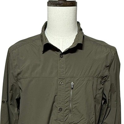 *Craghoppers Shirt Mens Large Button Up Long Sleeve Zip Pocket SolarShield