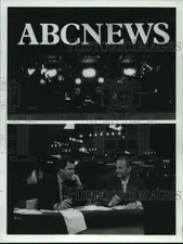 1984 Press Photo Peter Jennings & David Brinkley Anchor Republican Convention