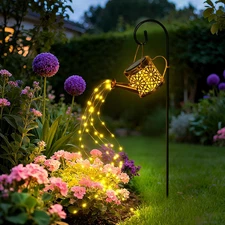 1 Pack Solar Watering Can Lantern, Hanging Light Outdoor Waterproof, Hanging Lan