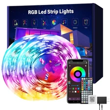 Led Lights for Bedroom 150 ft (2 Rolls of 75ft), Music Sync RGB Led Strip Lig...