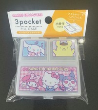 Sanrio Hello Kitty  Friends Characters 3 Individual Pocket Pill Case Box New