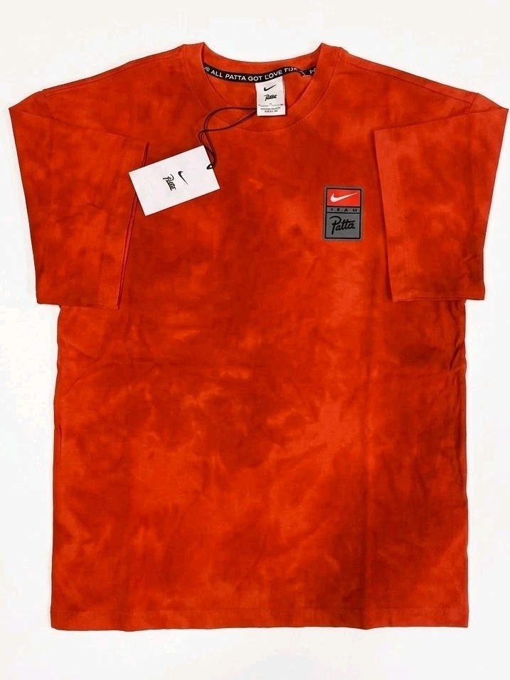 NIKE x PATTA WASH T-SHIRT Rush Red HQ3907-612 Small | eBay