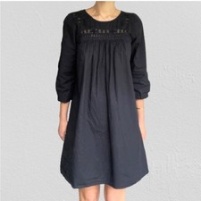 Ulla Johnson Dress Yelena Embroidered Mini in Black