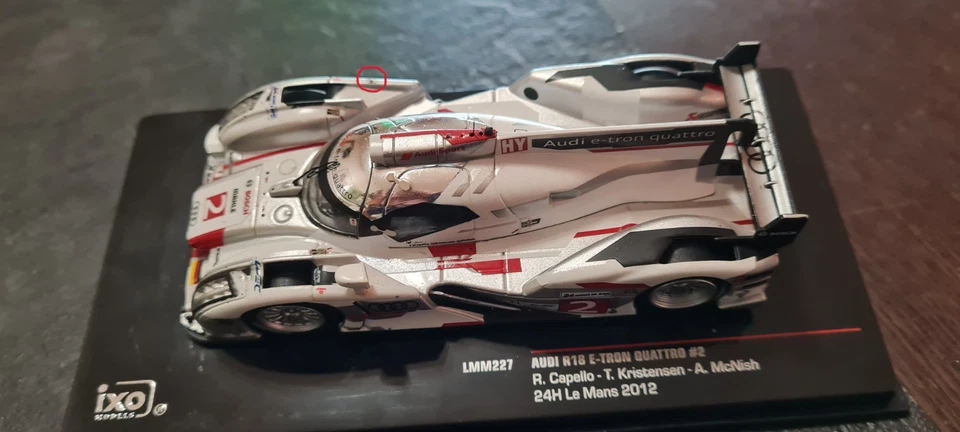 LeMans 1:43 Audi R18 Etron4 2012 Capello, Kristensen, McNish IXO no specchio dx - Immagine 2 di 4