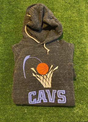 Cleveland Cavaliers hoodie mens small gray Homage retro throwback sweatshirt 39