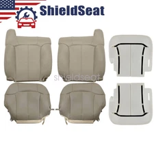 For 99-02 Chevy Silverado Front Seat Cover Tan Without Armrest & Foam Cushion