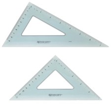 Westcott Triangular Scale Ruler Set, 30/60- 11 x 5.75 x 0.25 inches, Clear