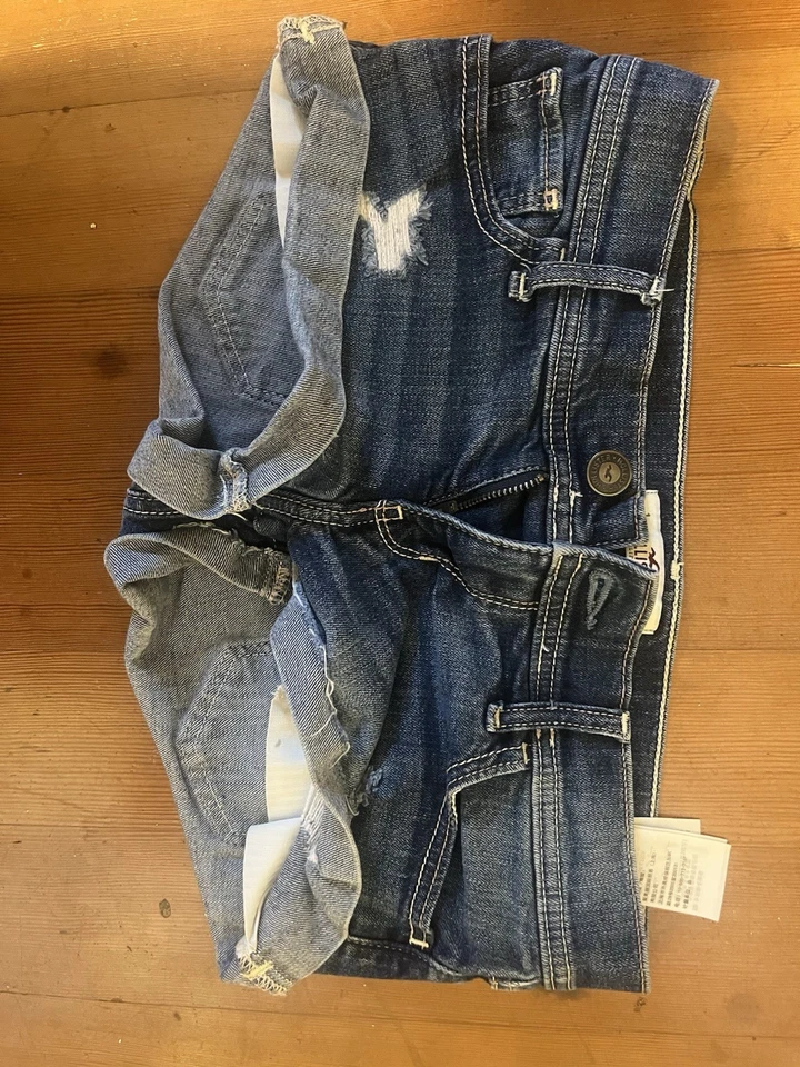 Mini Shorts Hollister Tiro Bajo Micro Vintage Años 90 Boho Y2K, Talla 1, Foto 2 de 4