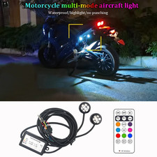2/4X Wire RGB Remote Control LED Strobe Light for Car Auto Motorcycle Drone Scoo