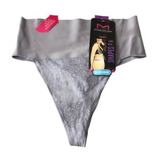 Maidenform Tame Your Tummy Lace Shaping Thong Cool Comfort Firm Purple 2XL