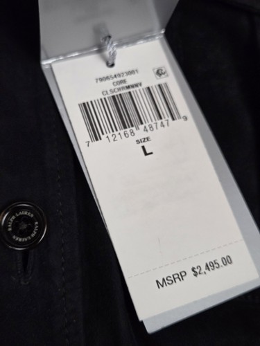 $ 2.495 Neu mit Etikett Ralph Lauren Purple-Label Wildleder Overshirt Herren LARGE Hemd schwarz - Bild 4 von 10