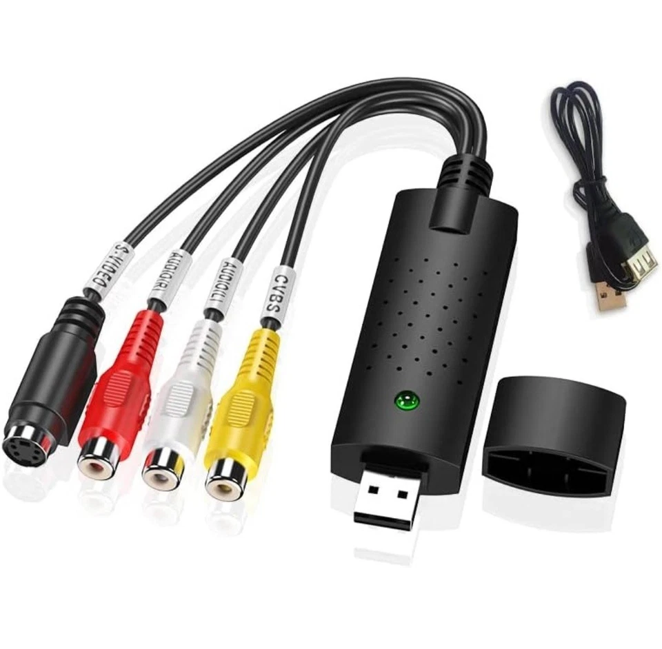USB2.0 Video Capture Converter Adapter VHS DVD DVR TV PC Laptop S-Video PAL NTSC - Image 3 of 4