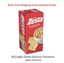 Kellogg's Original Zesta Saltine Crackers, 16oz Carton, FREE SHIPPING