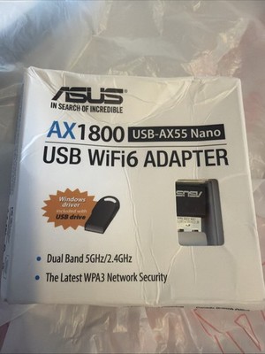 ASUS USB-AX55 NANO AX1800 Dual Band WiFi 6 USB Network Adapter