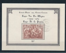 D500752 Belgique S/S avec annulation spéciale Rogier Van der Weyden 1964
