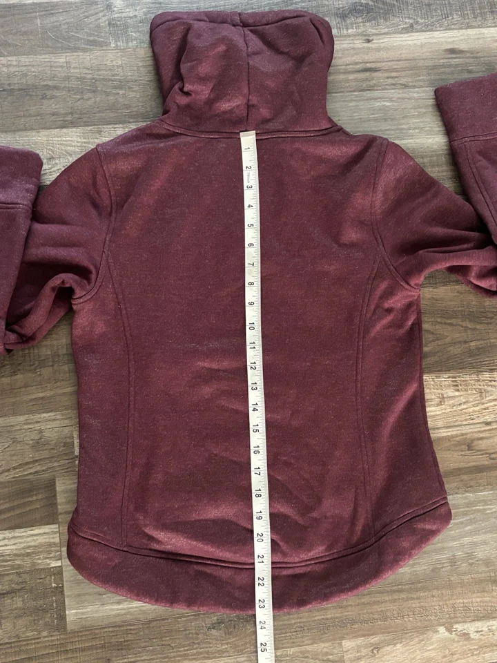 North face Fleece Lined purple mock neck sweater Women’s Sz Small - Image 4 of 4