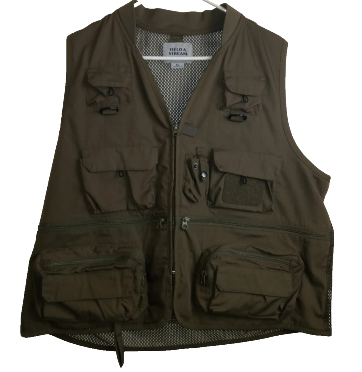 Field & Stream Fishing Wading Vest Men's Multi Pocket Olive Green Size XL