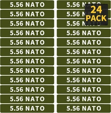 24 Pack  5.56 NATO Magazine Marking Bands 5.56 Magazine Caliber Identification (