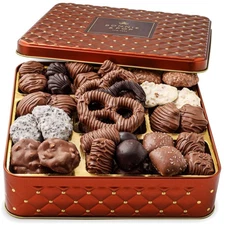 Chocolate Gift Basket, Candy Food Gifts Arrangement Platter, Gourmet Snack Bo...