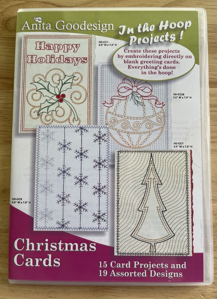 Anita Goodesign In The Hoop Projects Christmas Cards