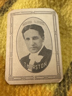 RARE Howard Thurston Good Luck Throw-Out Card GHOSTS Do the Spirits Come Back?