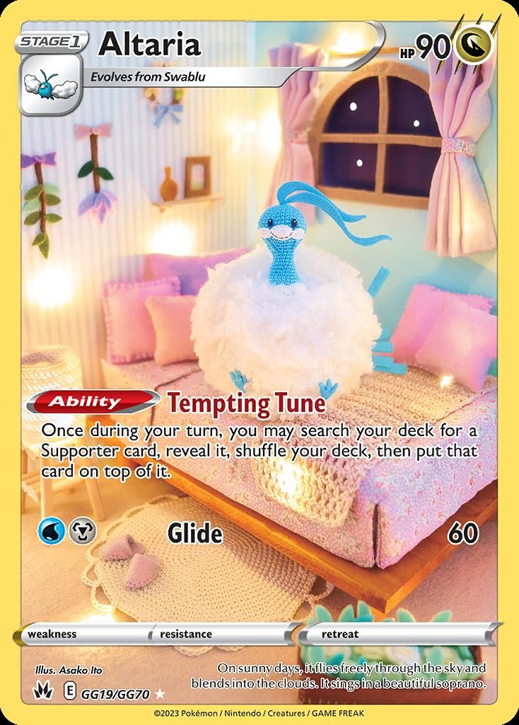 Pokemon Altaria (GG19/70) Crown Zenith Galarian Gallery LP HOLO