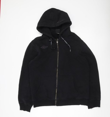Hoodie Herren UK M Regular Umbro Schwarz Full Zip